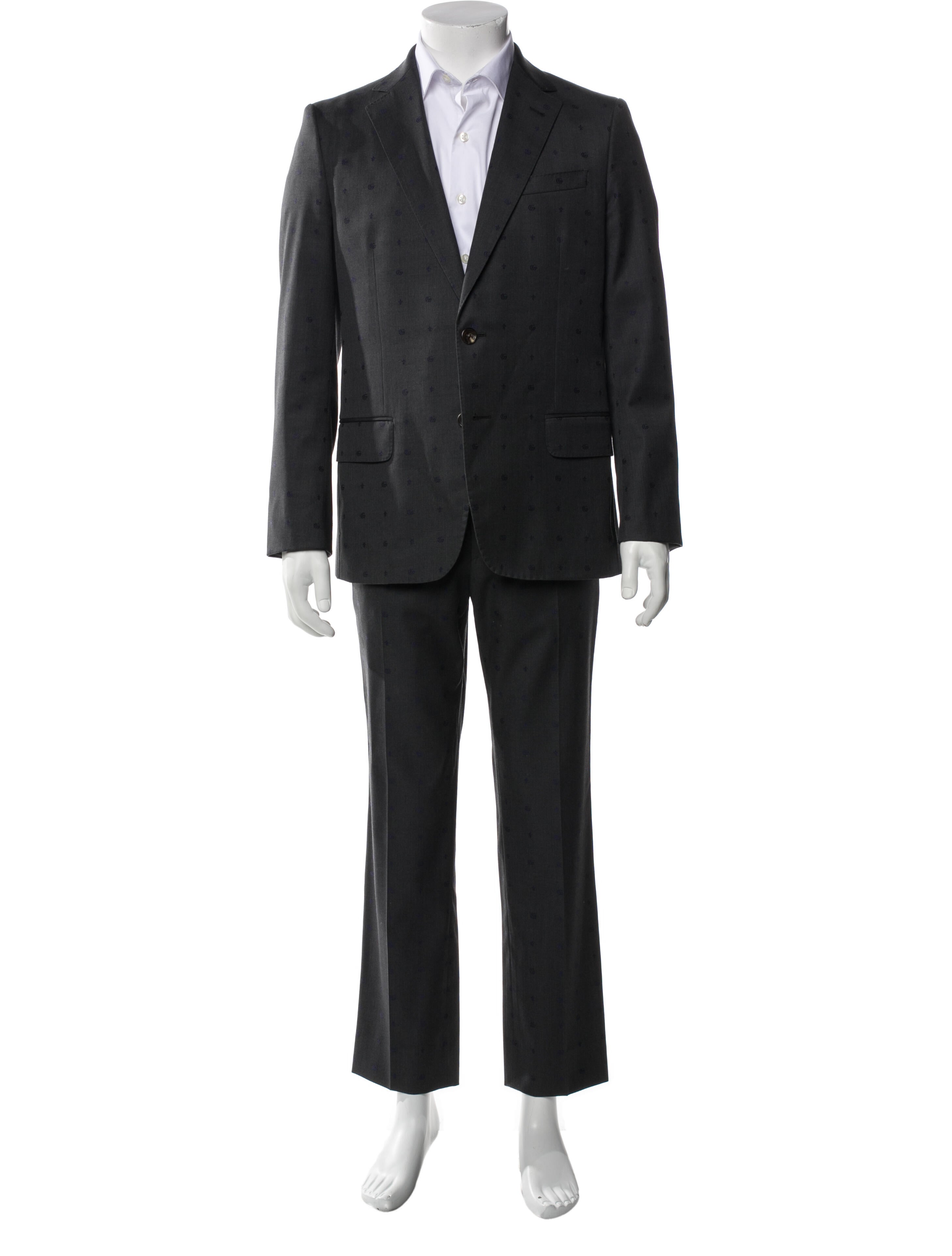 Gucci GG Jacquard Wool Two-Piece Suit