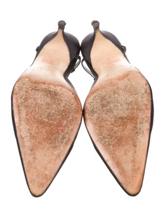 Gucci Satin T-Strap Pumps