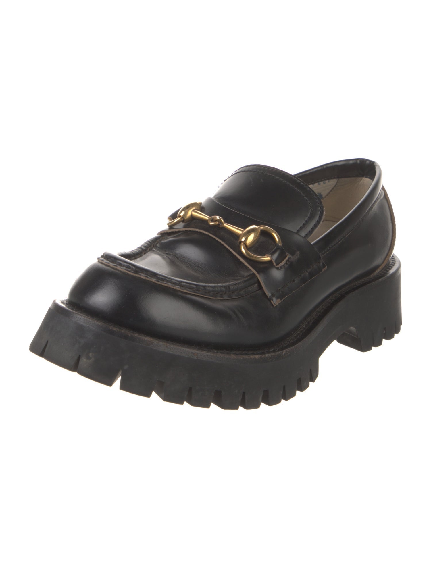 Gucci Horsebit Accent Leather Loafers