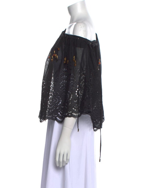 Gucci Lace Pattern Asymmetrical Blouse