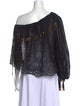 Gucci Lace Pattern Asymmetrical Blouse