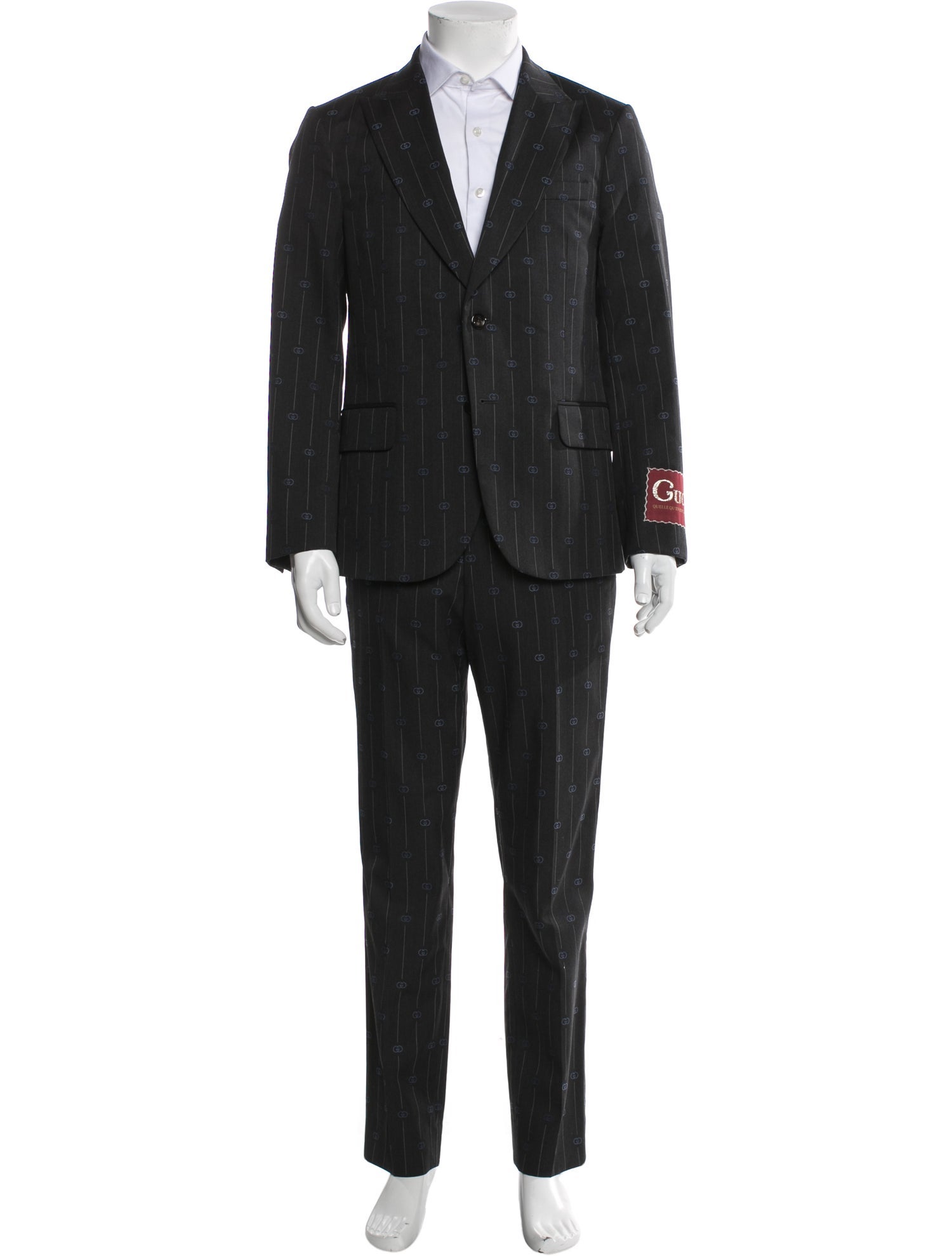 Gucci Interlocking G Logo Wool Two-Piece Suit