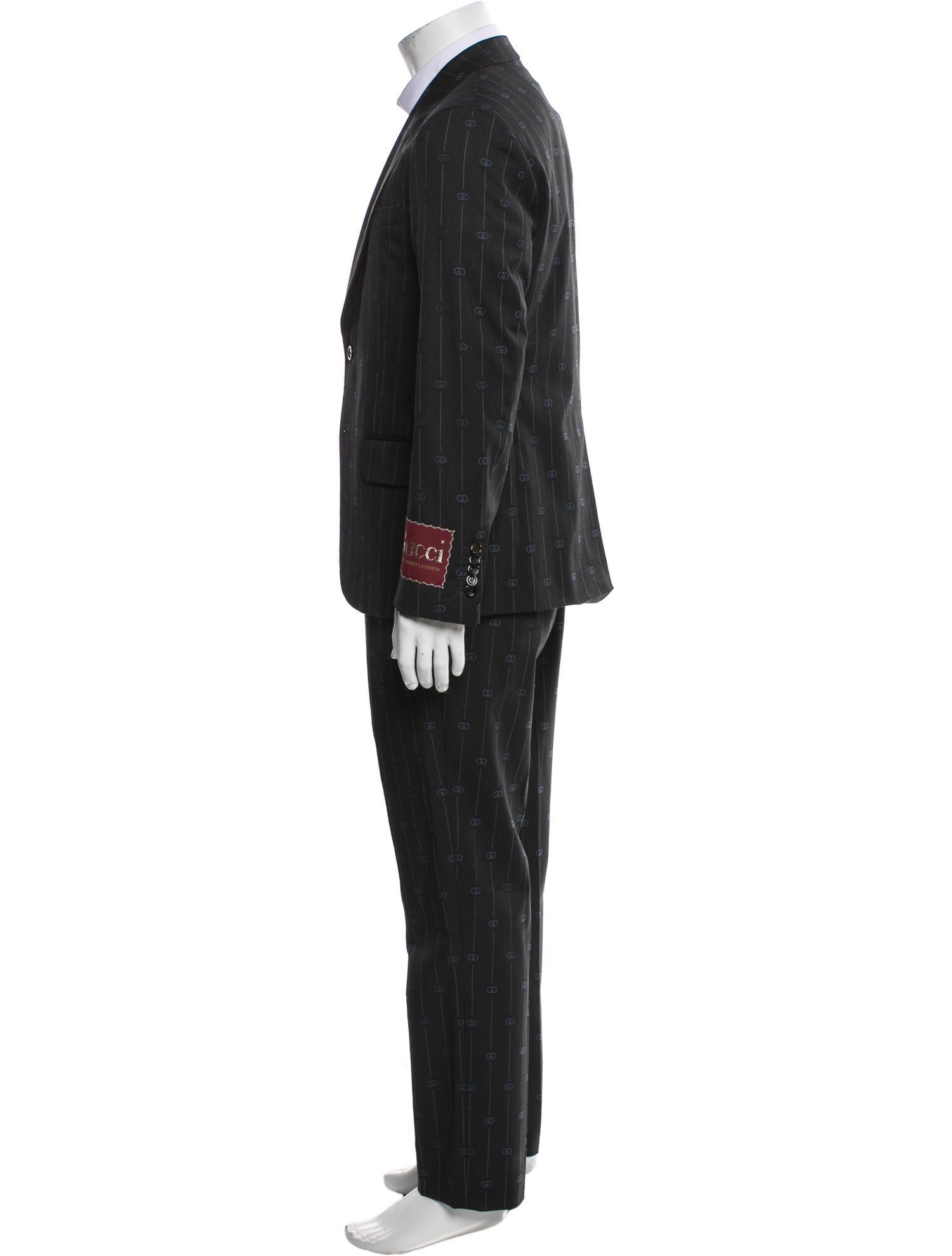 Gucci Interlocking G Logo Wool Two-Piece Suit