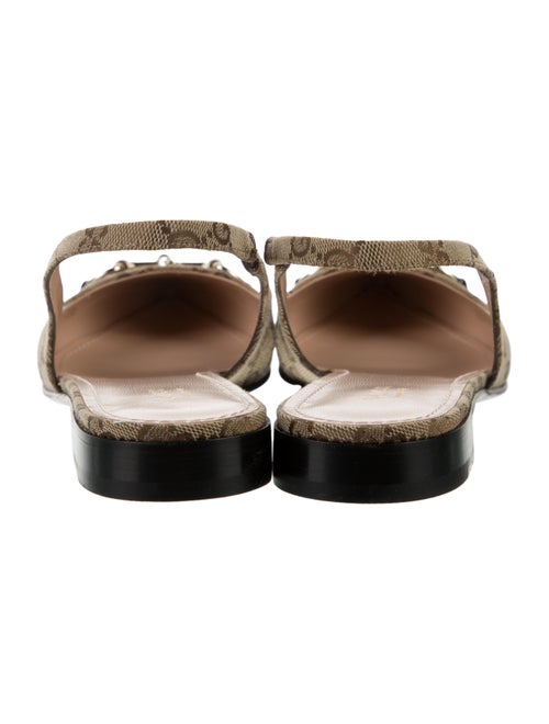 Gucci GG Canvas Canvas Slingback Flats