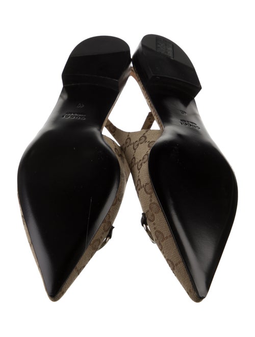 Gucci GG Canvas Canvas Slingback Flats