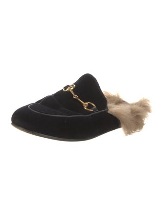 Gucci Horsebit Accent Velvet Mules