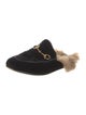 Gucci Horsebit Accent Velvet Mules
