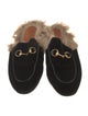 Gucci Horsebit Accent Velvet Mules