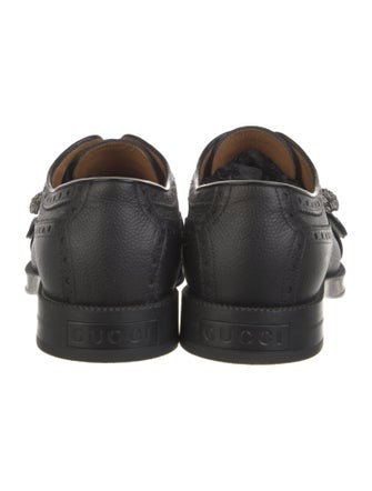 Gucci Sylvie Web Accent Leather Brogues