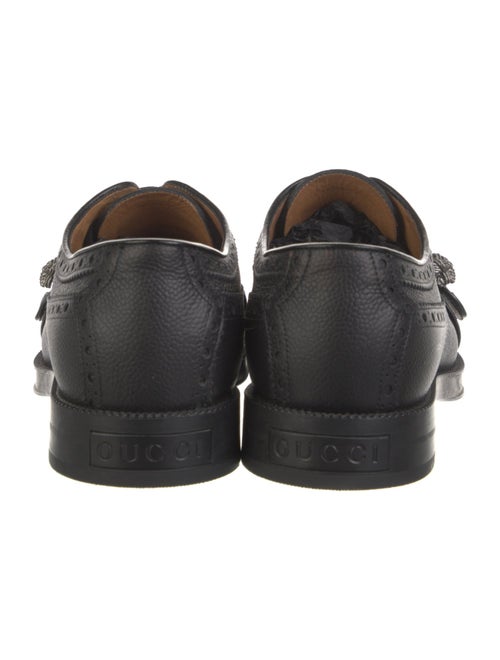 Gucci Sylvie Web Accent Leather Brogues