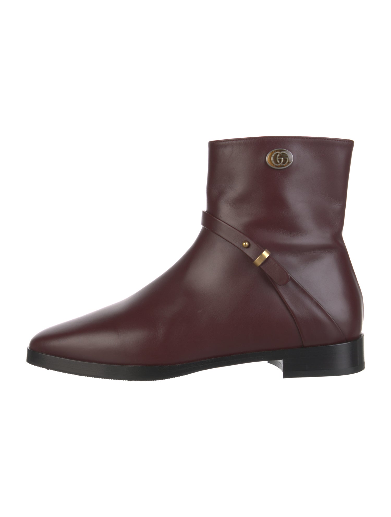 Gucci Double G Logo Leather Boots