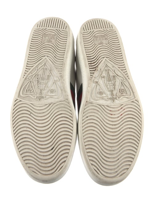 Gucci Web Accent Leather Sneakers