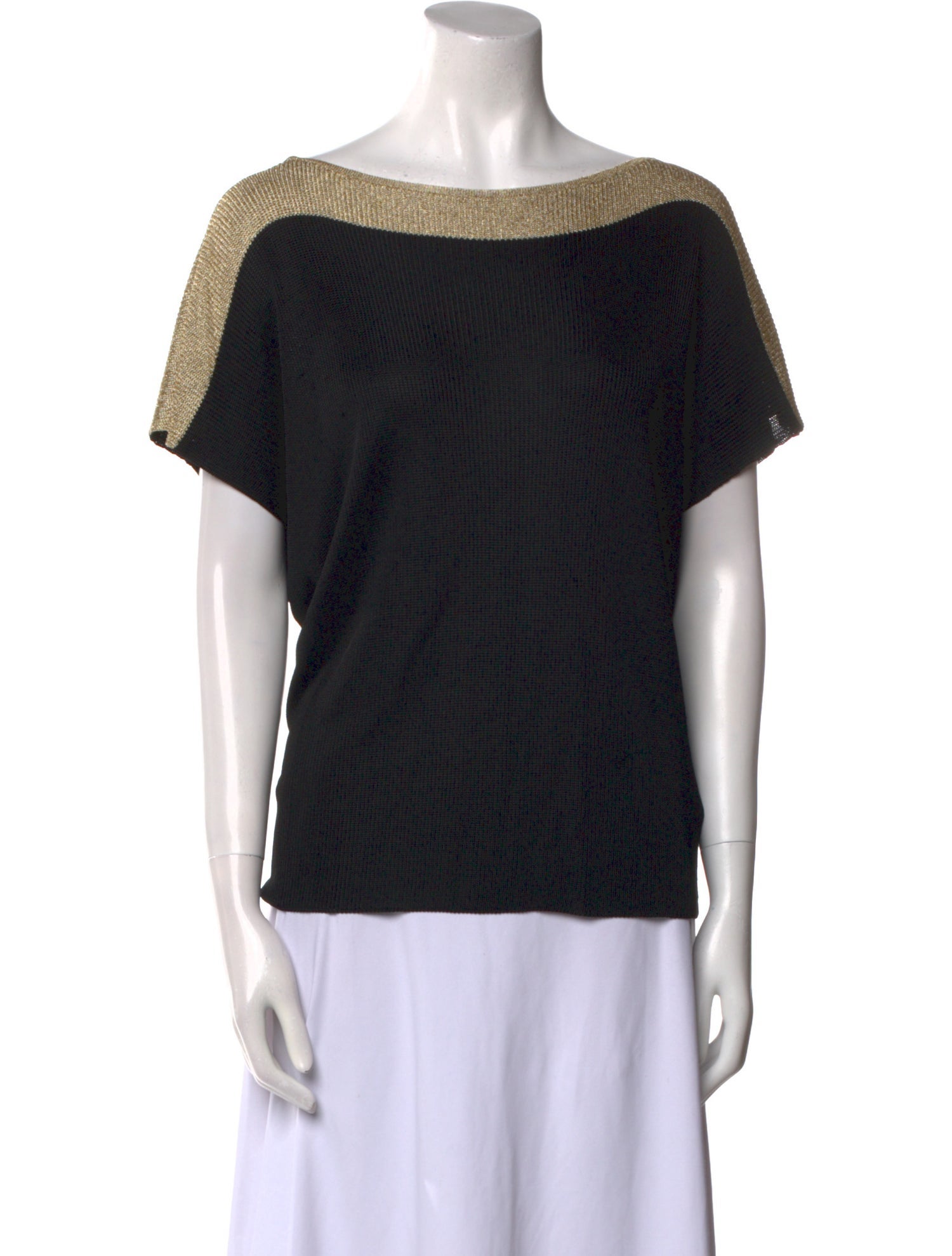 Gucci Bateau Neckline Short Sleeve Top