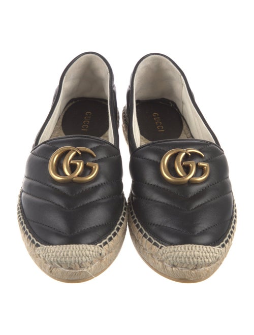 Gucci Double G Logo Leather Espadrilles