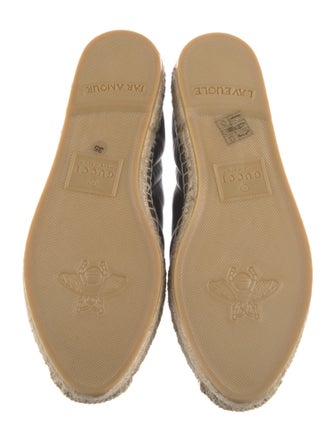 Gucci Double G Logo Leather Espadrilles