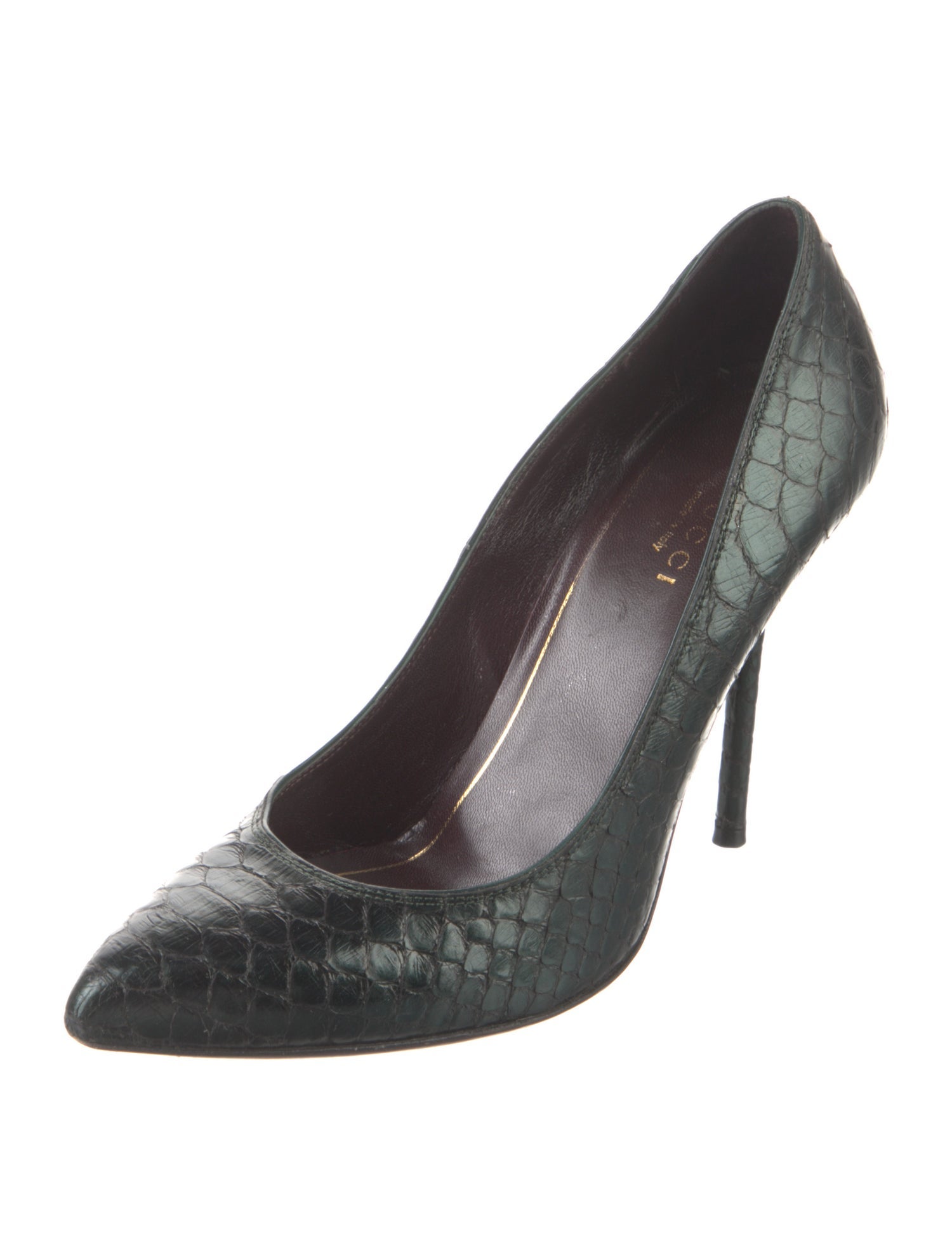 Gucci Leather Animal Print Pumps