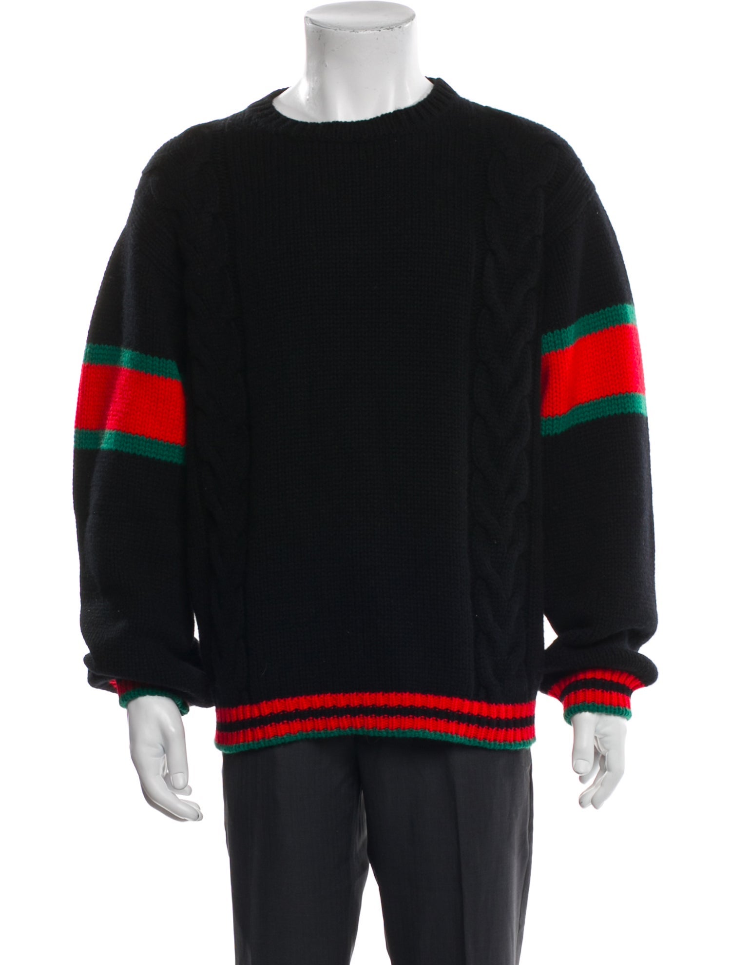 Gucci Web Accent Wool Pullover