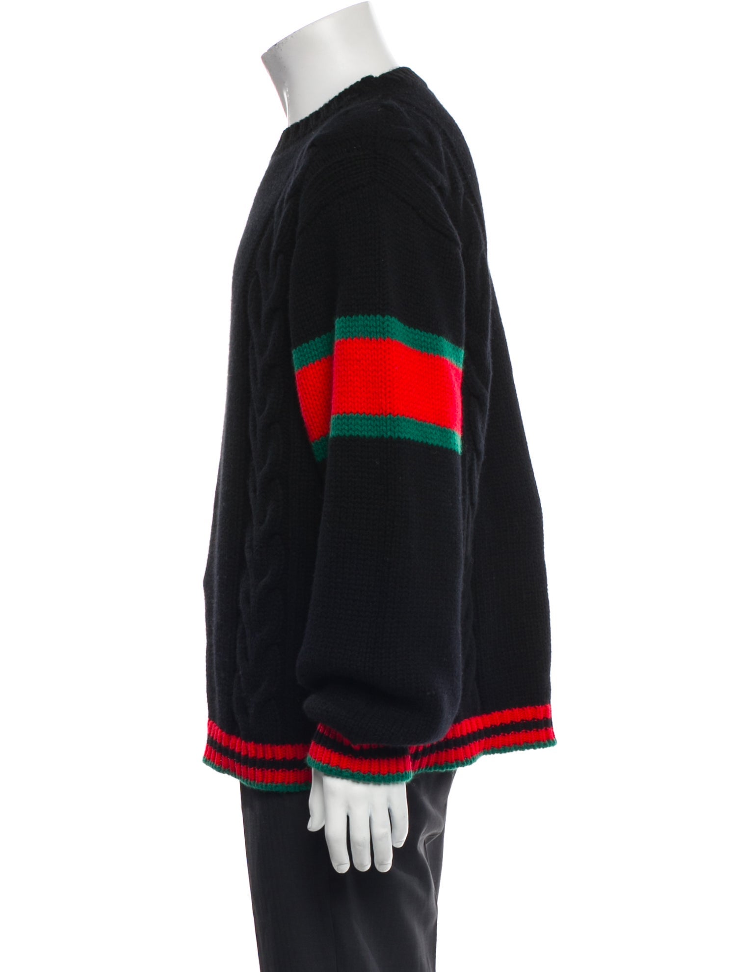 Gucci Web Accent Wool Pullover