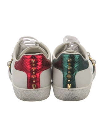 Gucci Web Accent Leather Sneakers