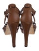 Gucci Hasler Horsebit Accent Leather Slingback Sandals