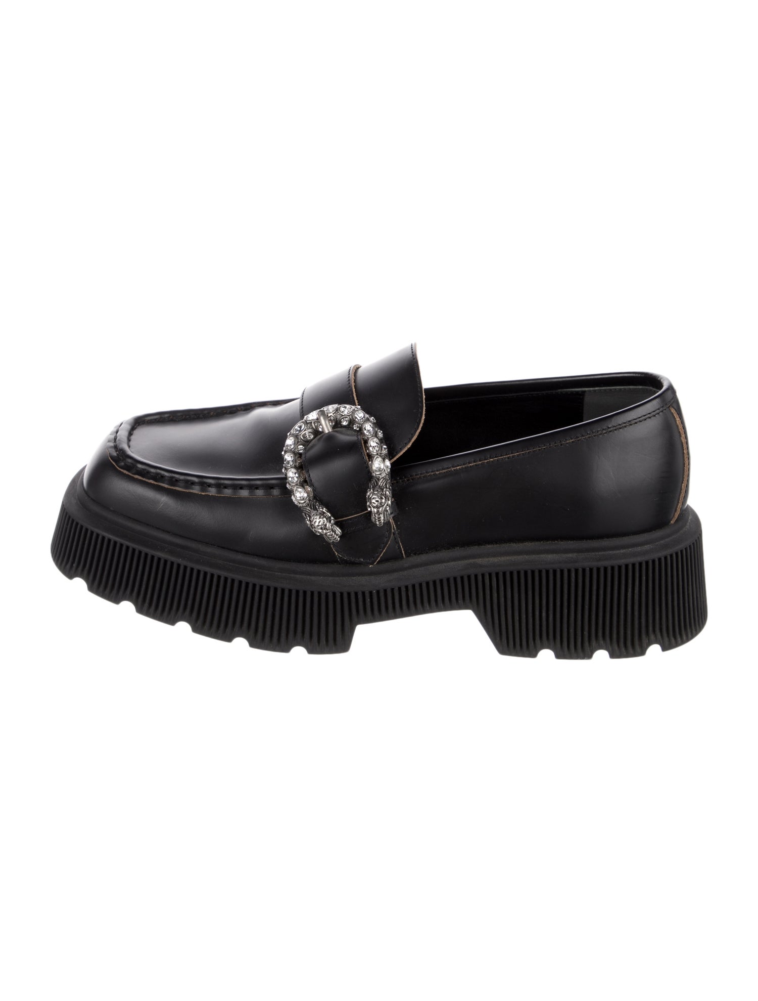 Gucci Dionysus Accent Leather Loafers