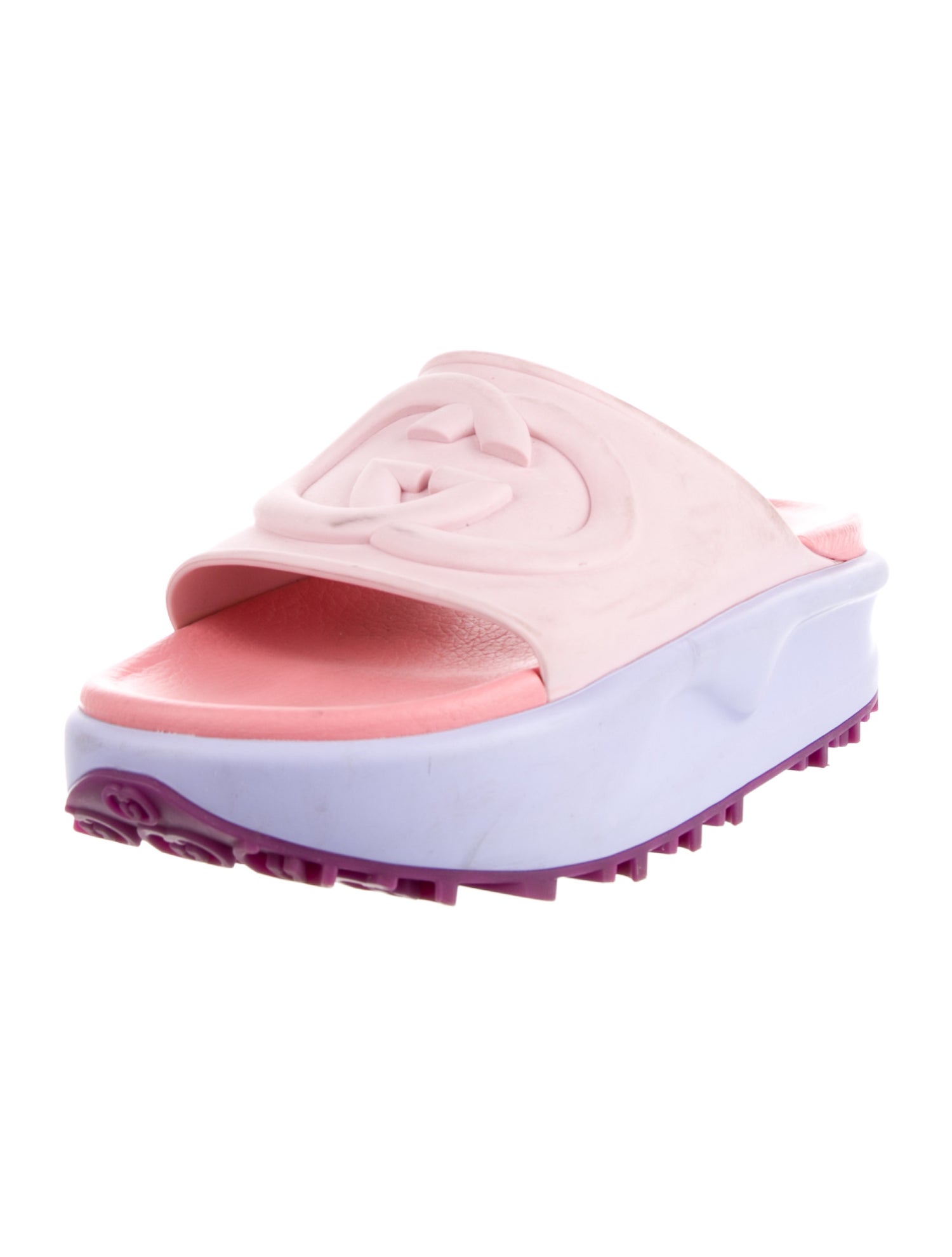 Gucci Interlocking G Logo Rubber Slides