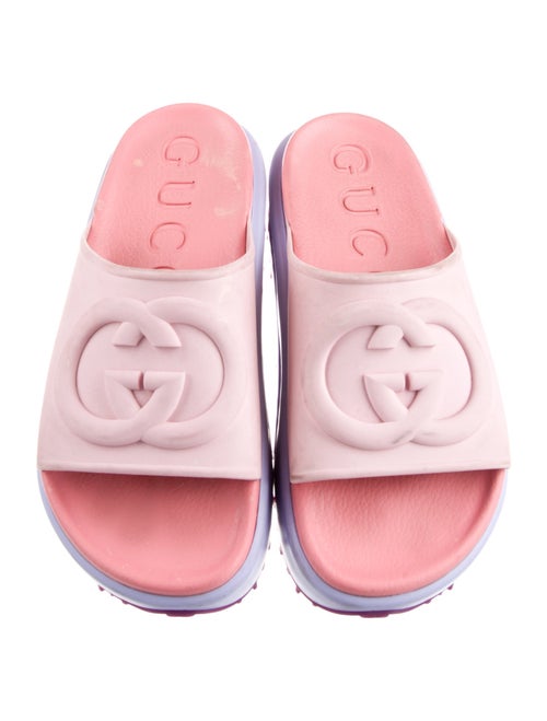Gucci Interlocking G Logo Rubber Slides