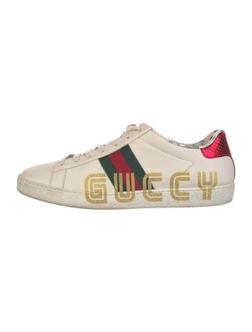 Gucci Web Accent Leather Sneakers