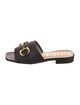 Gucci Horsebit Accent Leather Slides