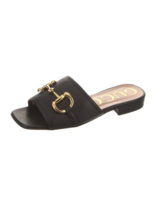 Gucci Horsebit Accent Leather Slides