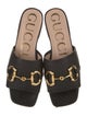 Gucci Horsebit Accent Leather Slides