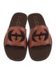 Gucci Interlocking G Logo Leather Flip Flops