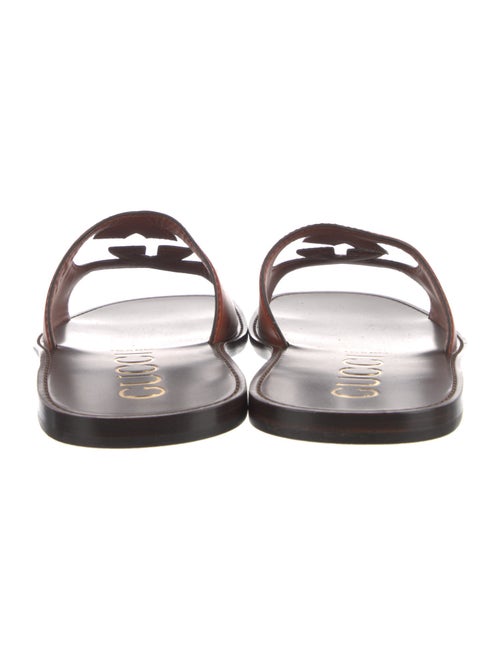 Gucci Interlocking G Logo Leather Flip Flops