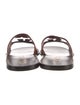 Gucci Interlocking G Logo Leather Flip Flops