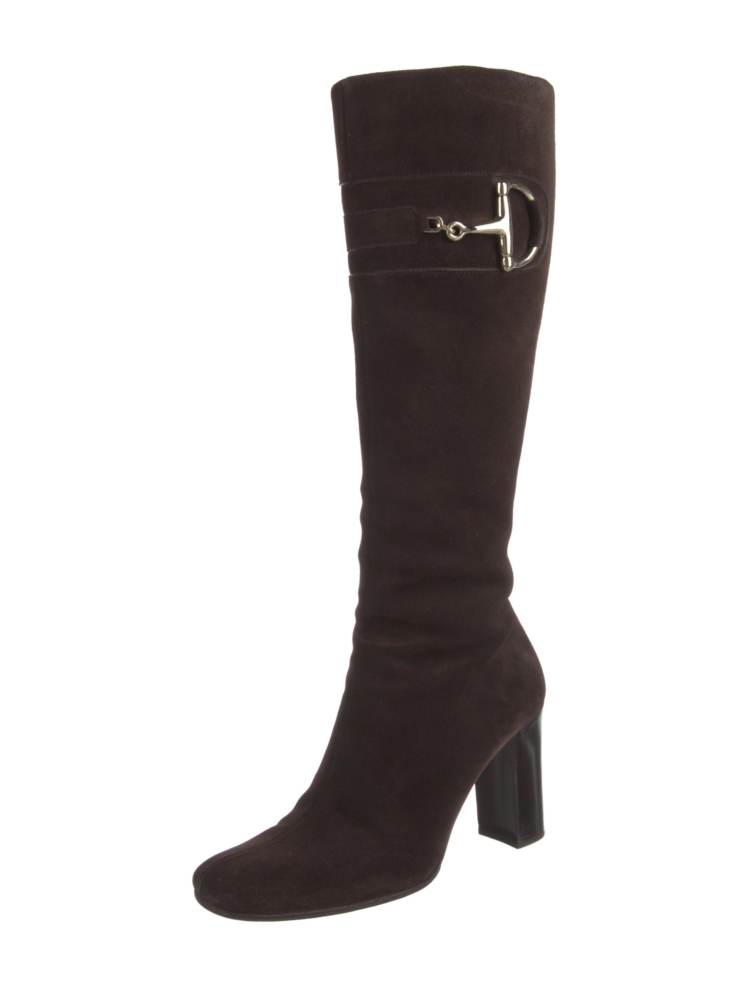 Gucci Hasler Horsebit Accent Suede Boots