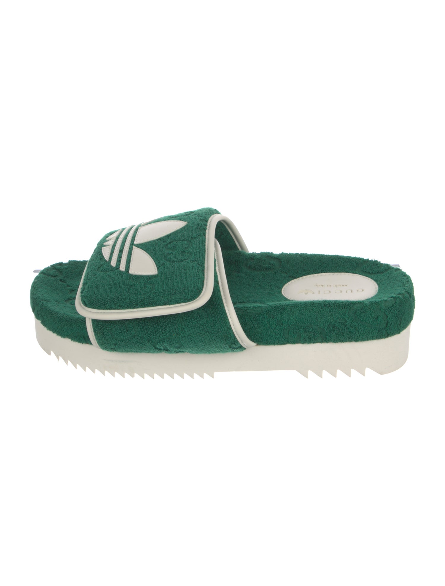 Gucci x Adidas GG Logo Terry Cloth Slides