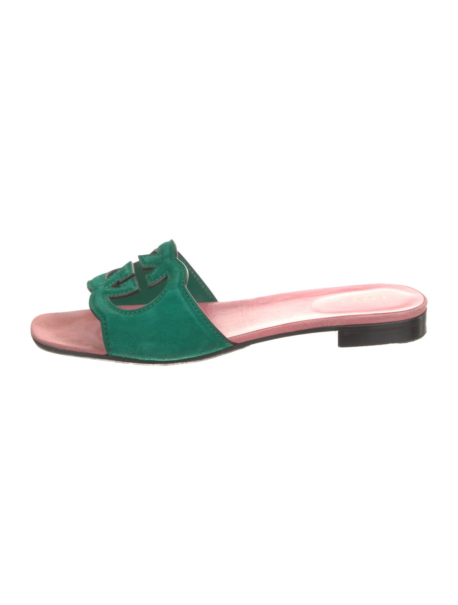 Gucci Interlocking G Logo Suede Slides