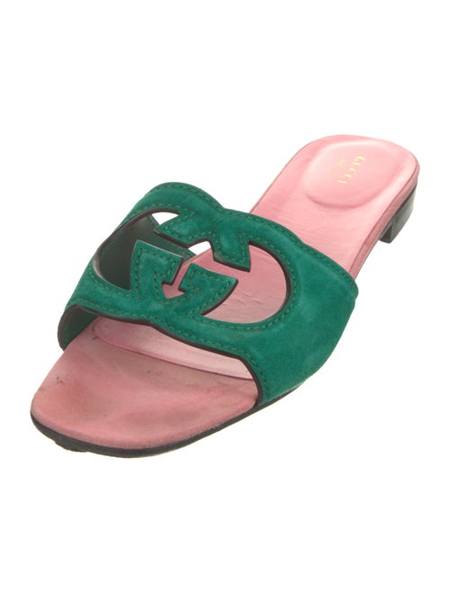 Gucci Interlocking G Logo Suede Slides