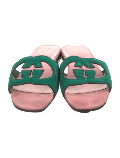 Gucci Interlocking G Logo Suede Slides