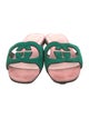 Gucci Interlocking G Logo Suede Slides
