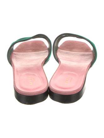 Gucci Interlocking G Logo Suede Slides