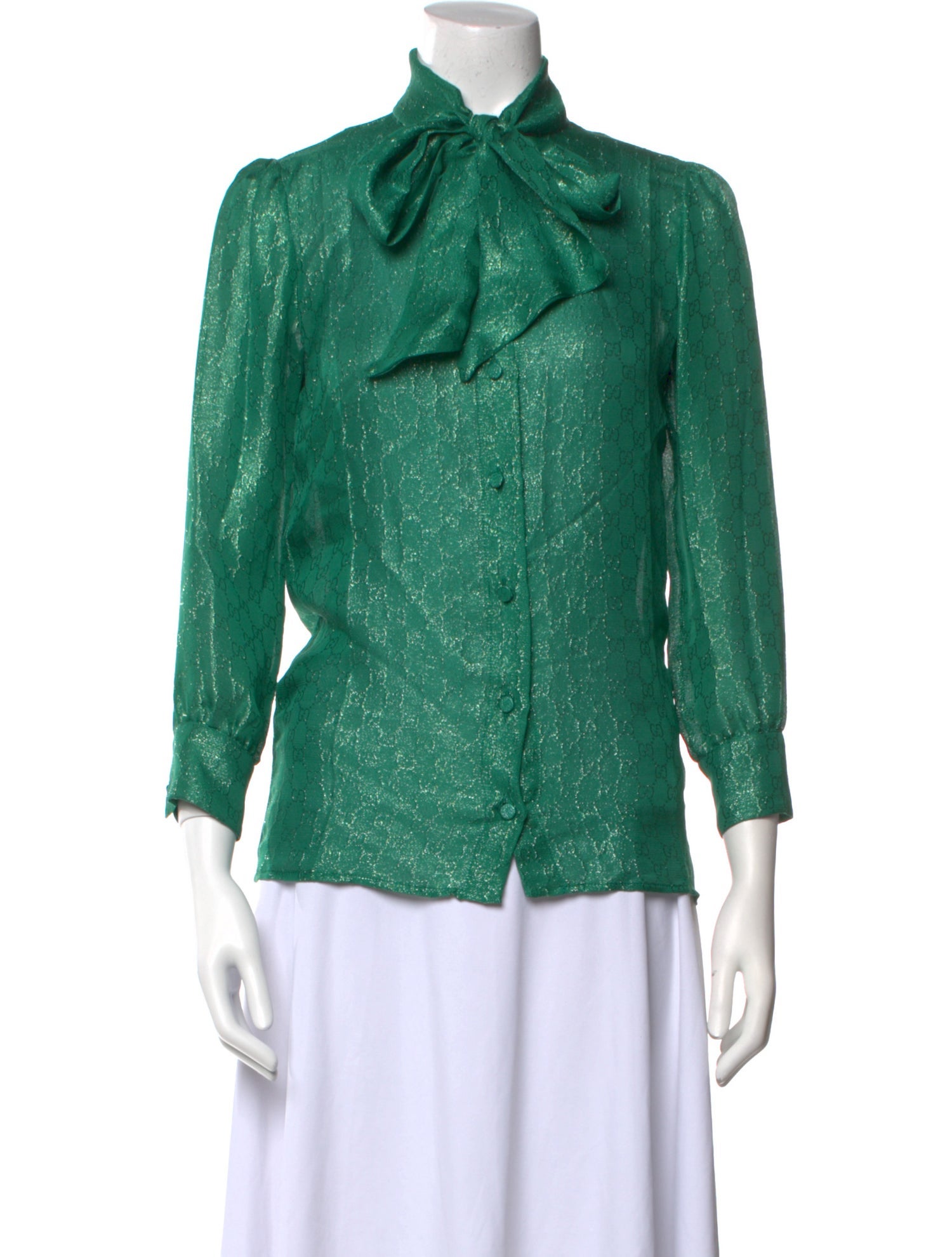 Gucci 2015 Silk Button-Up Top