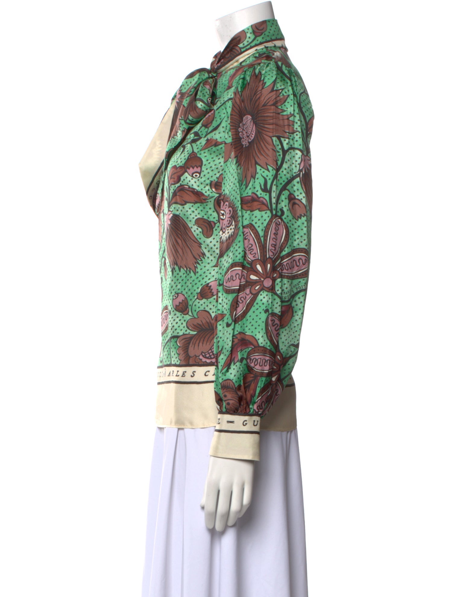 Gucci Silk Floral Print Blouse