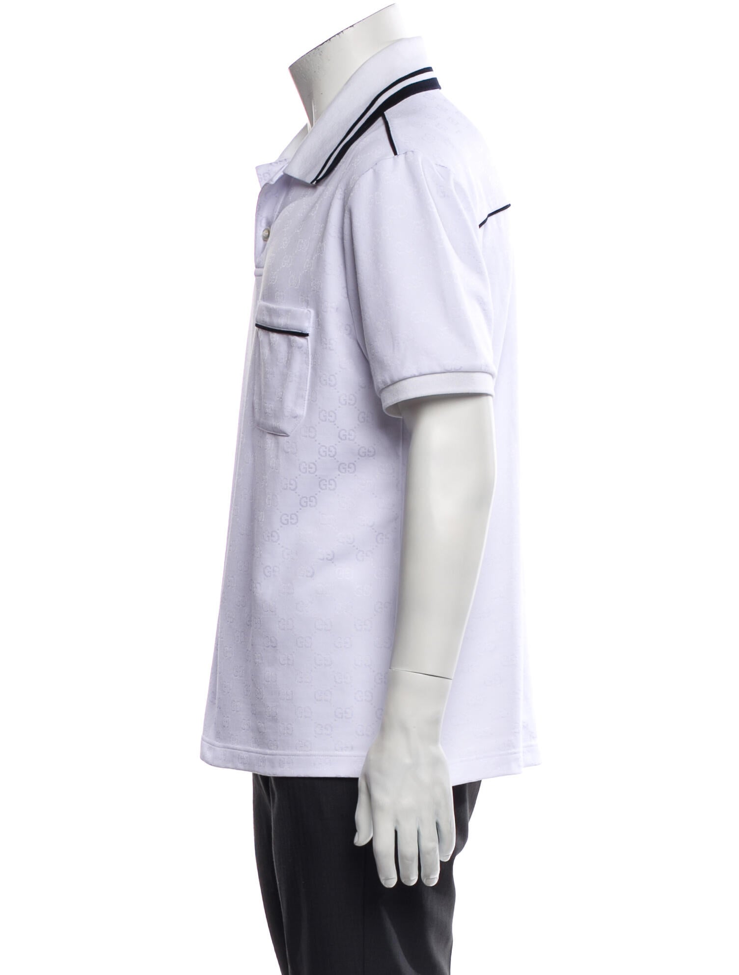 Gucci Web Accent Collar Polo Shirt