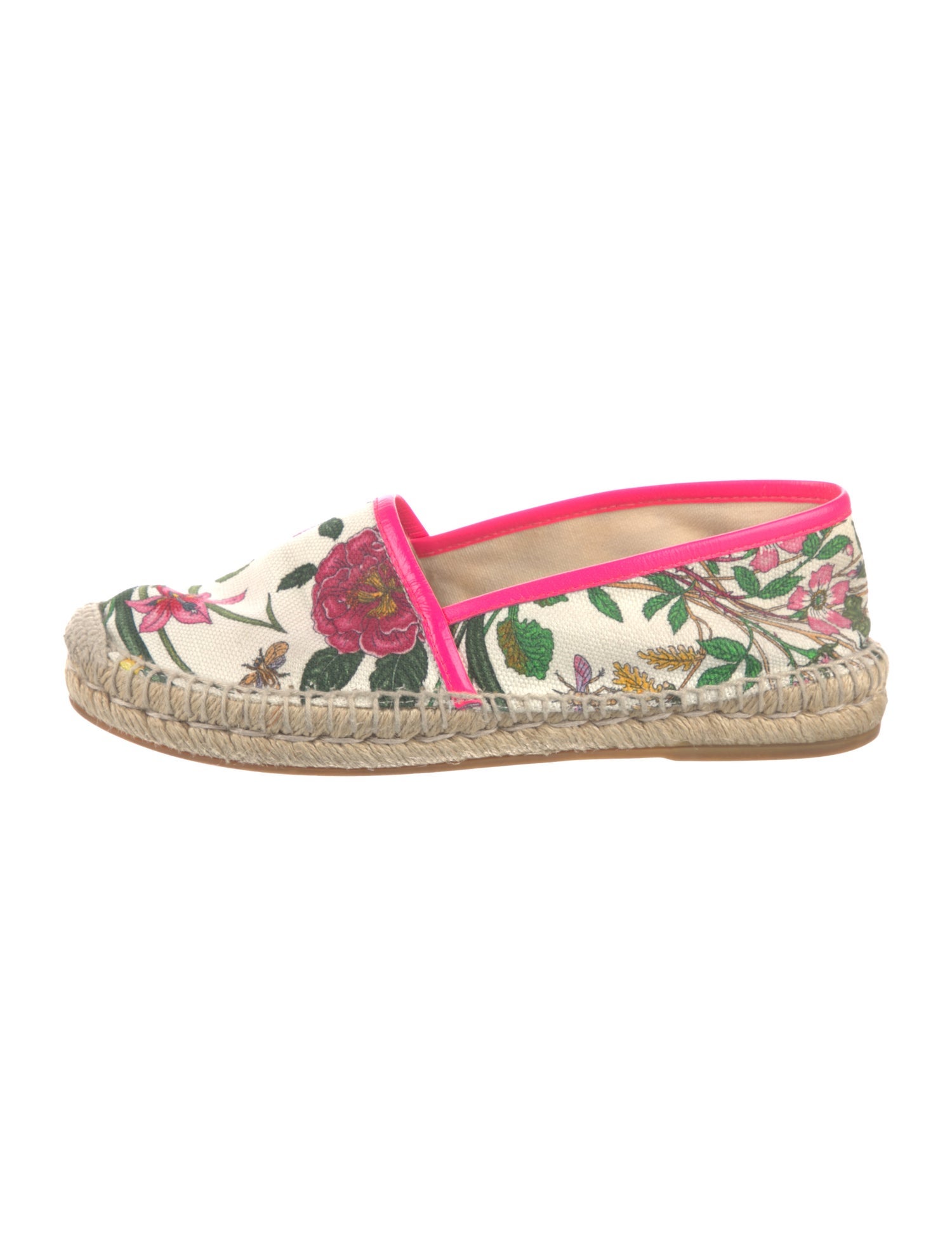 Gucci Flora Print Canvas Espadrilles