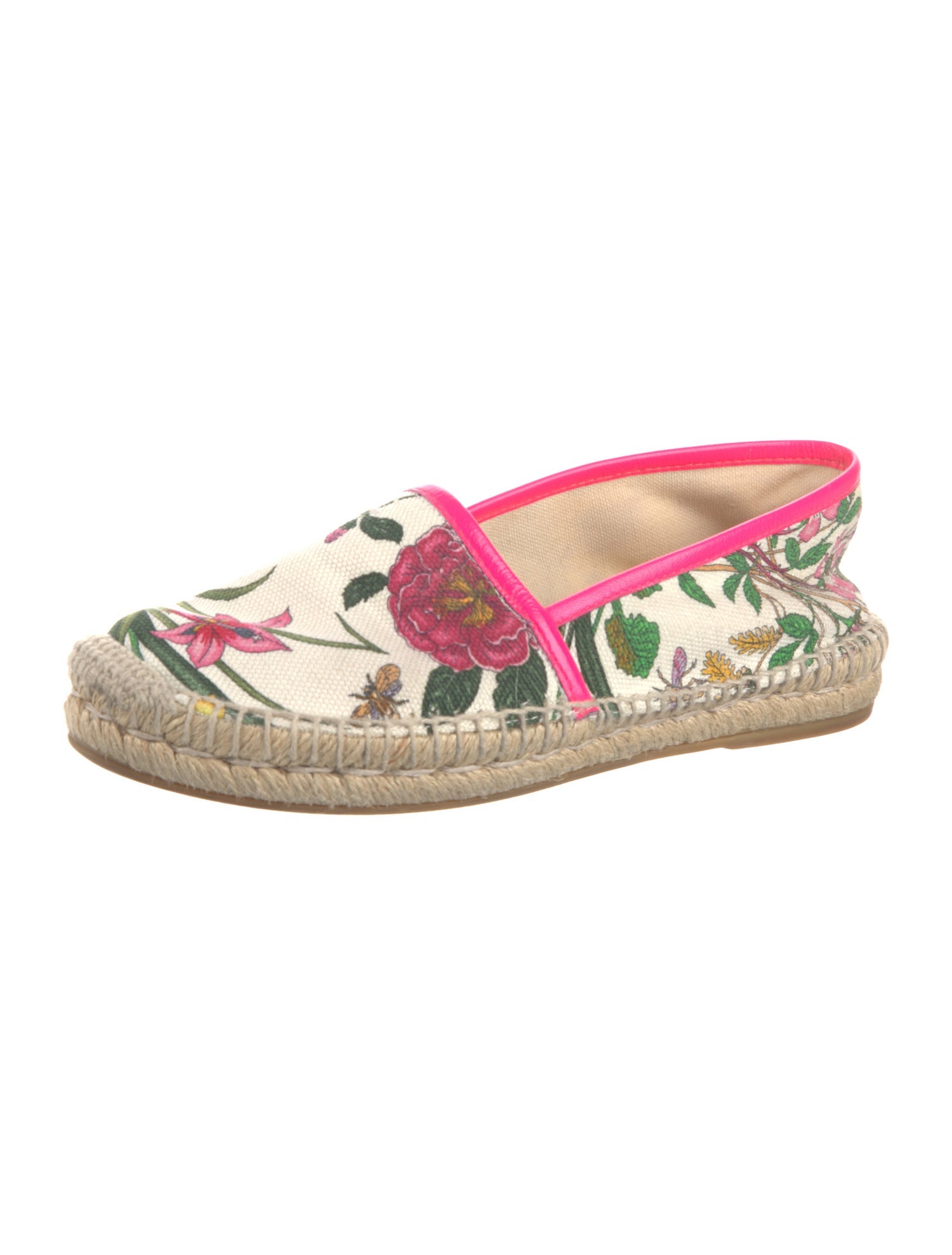 Gucci Flora Print Canvas Espadrilles