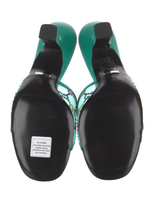 Gucci Mesh Crystal Embellishments Slides