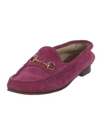 Gucci Horsebit Accent Suede Loafers