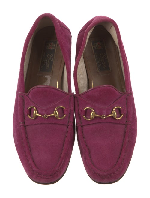 Gucci Horsebit Accent Suede Loafers