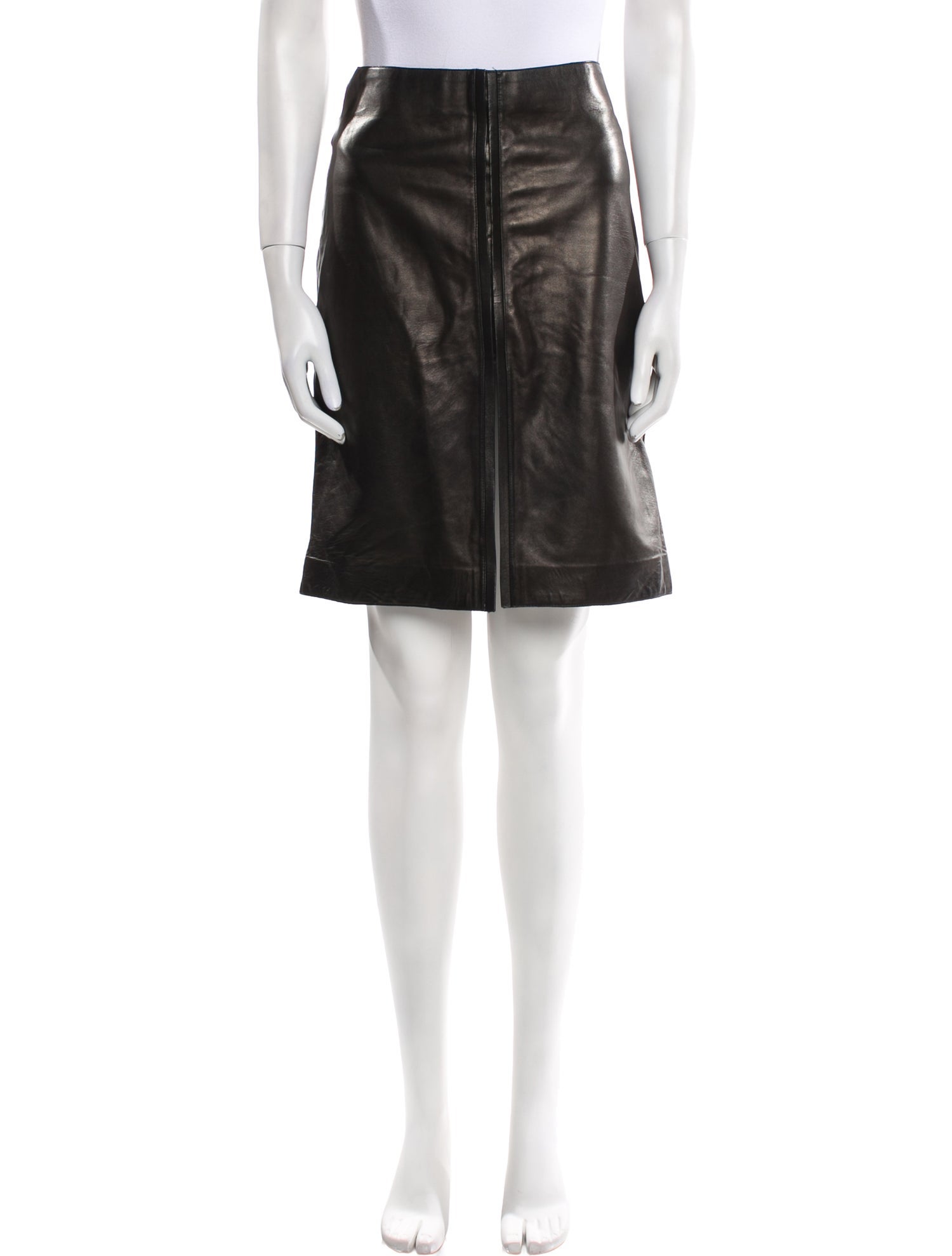 Gucci Leather Knee-Length Skirt